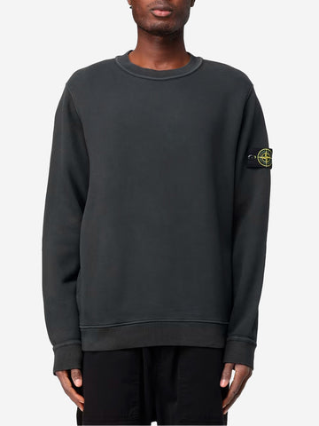 STONE ISLAND Felpa girocollo grigio piombo Piombo