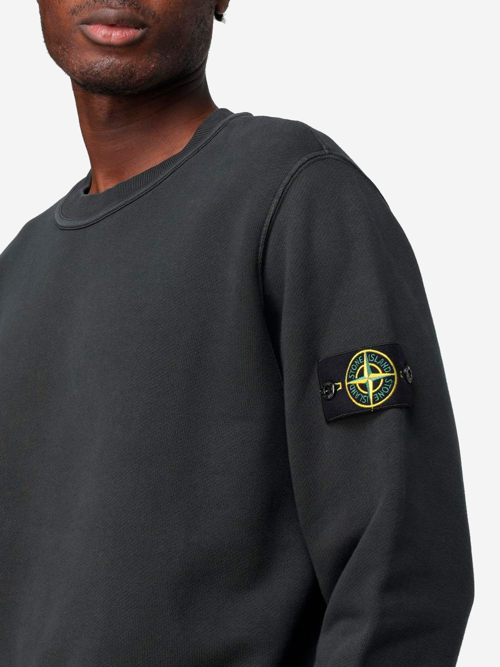 STONE ISLAND Felpa girocollo grigio piombo Piombo Urbanstaroma