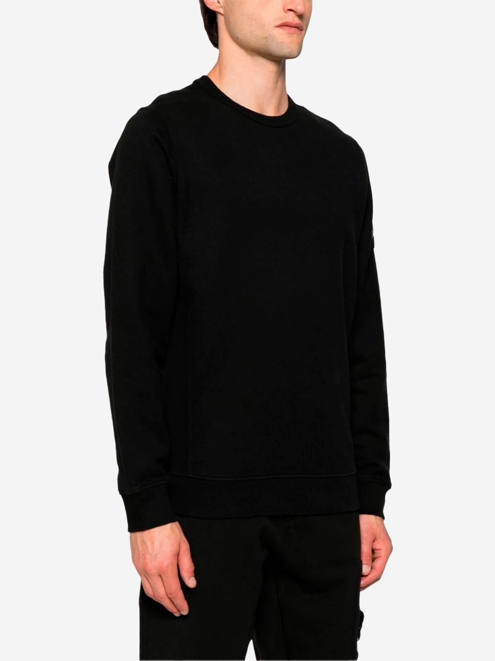 STONE ISLAND Brushed Organic Cotton Fleece nero Nero Urbanstaroma