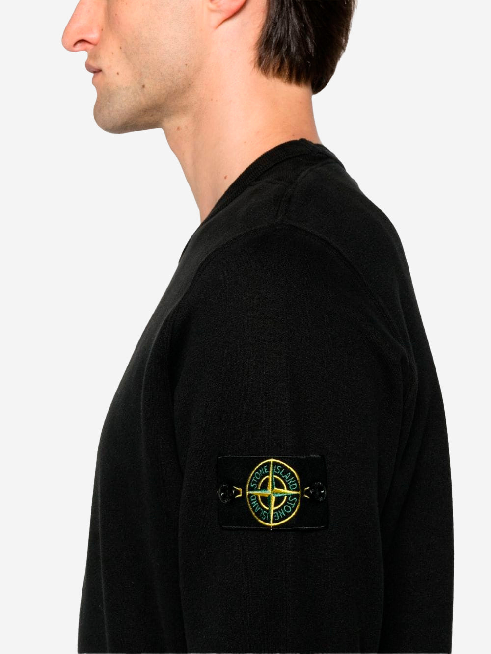 STONE ISLAND Brushed Organic Cotton Fleece nero Nero Urbanstaroma