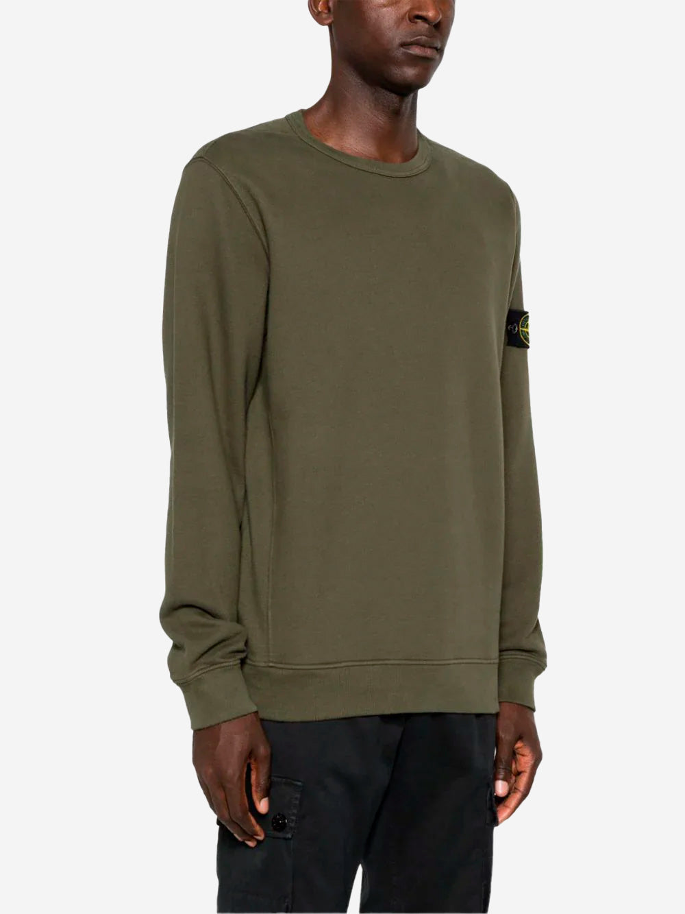 STONE ISLAND Brushed Organic Cotton Fleece muschio Muschio Urbanstaroma