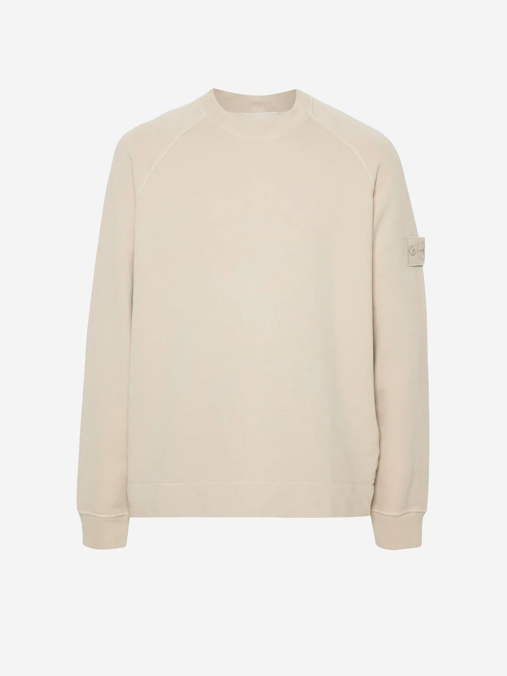 STONE ISLAND Stretch organic cotton fleece Ghost Beige Urbanstaroma