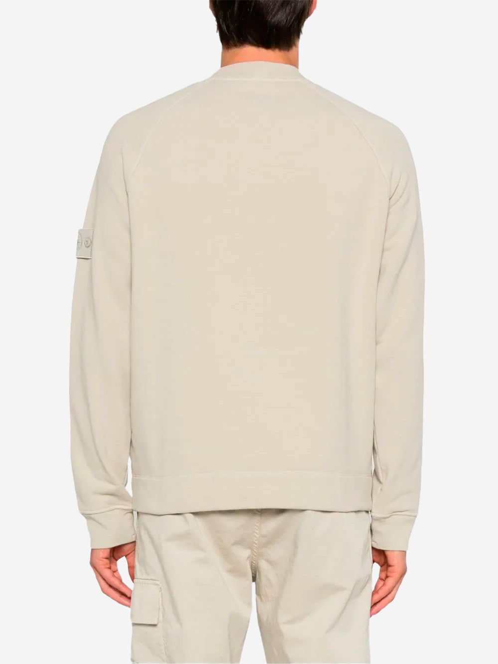 STONE ISLAND Stretch organic cotton fleece Ghost Beige Urbanstaroma