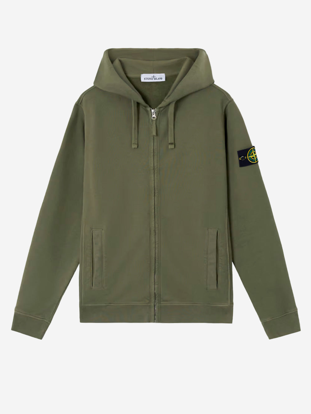 STONE ISLAND Felpa muschio full zip con cappuccio Muschio Urbanstaroma