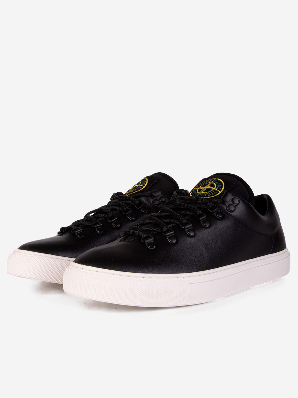 STONE ISLAND Sneakers in pelle nere Nero Urbanstaroma