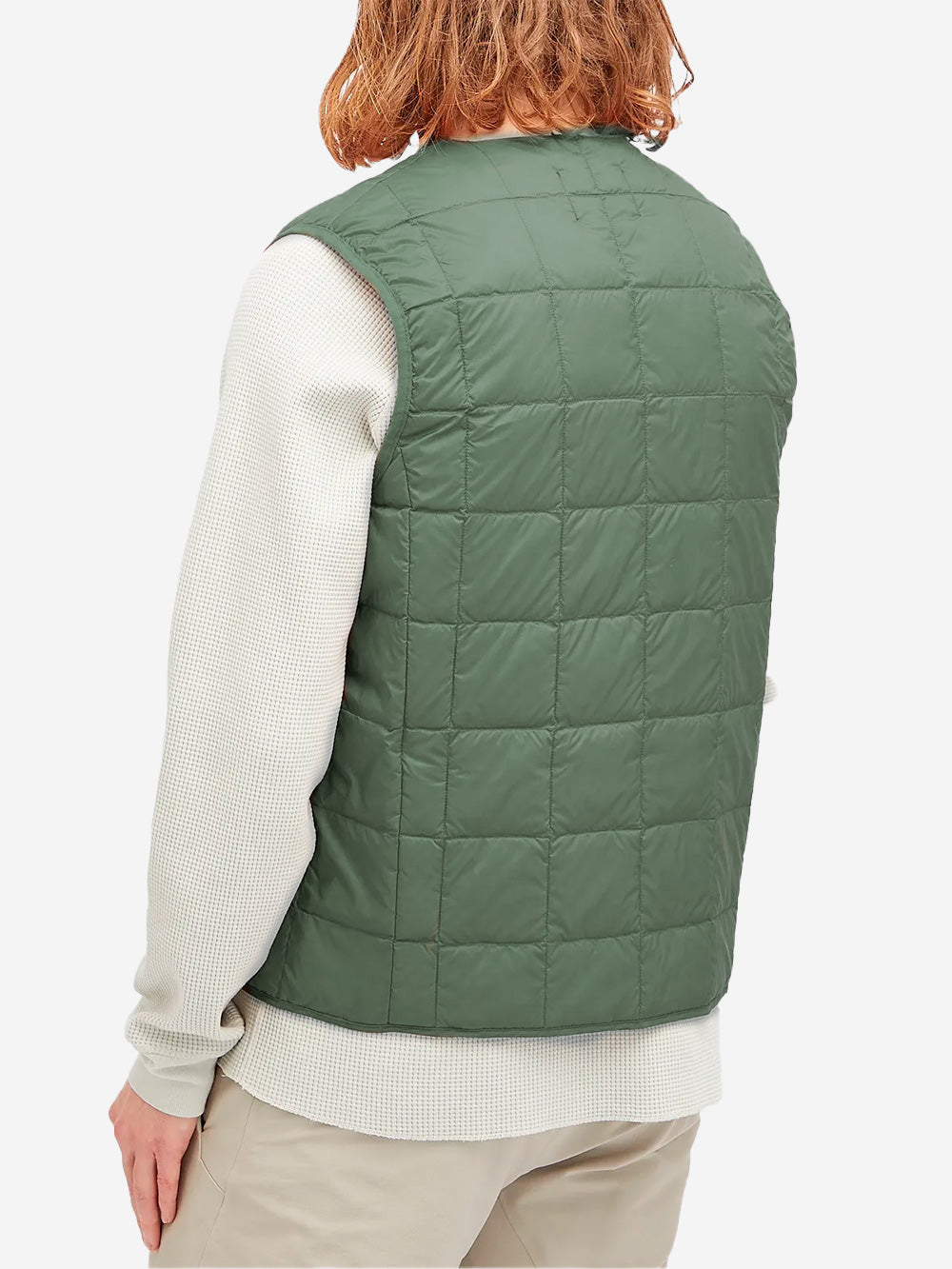 TAION Gilet imbottito V-Neck verde salvia Verde Urbanstaroma