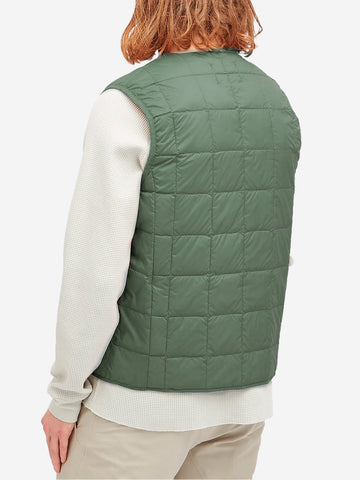 TAION Gilet imbottito V-Neck verde salvia Verde