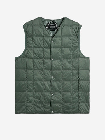 TAION Gilet imbottito V-Neck verde salvia Verde