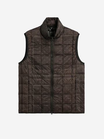 TAION Gilet imbottito Hi Neck bandana Marrone