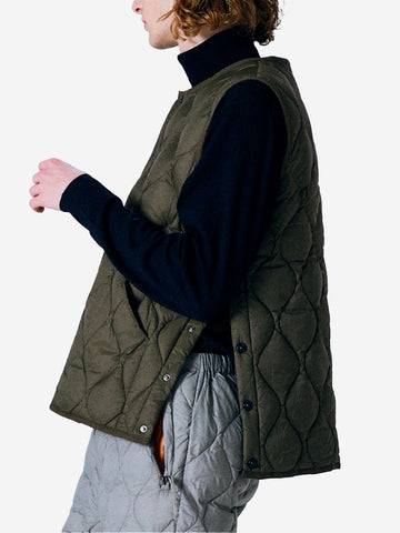 Military round-neck down vest