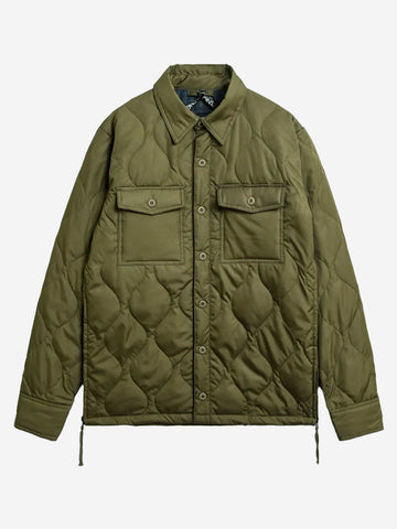 Olive military padded shirt