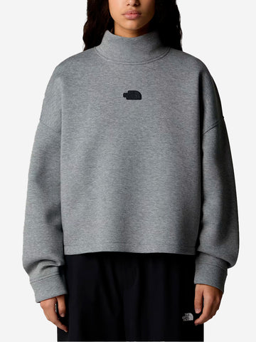 THE NORTH FACE W Felpa Mock Neck Grigio