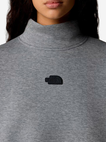 THE NORTH FACE W Felpa Mock Neck Grigio