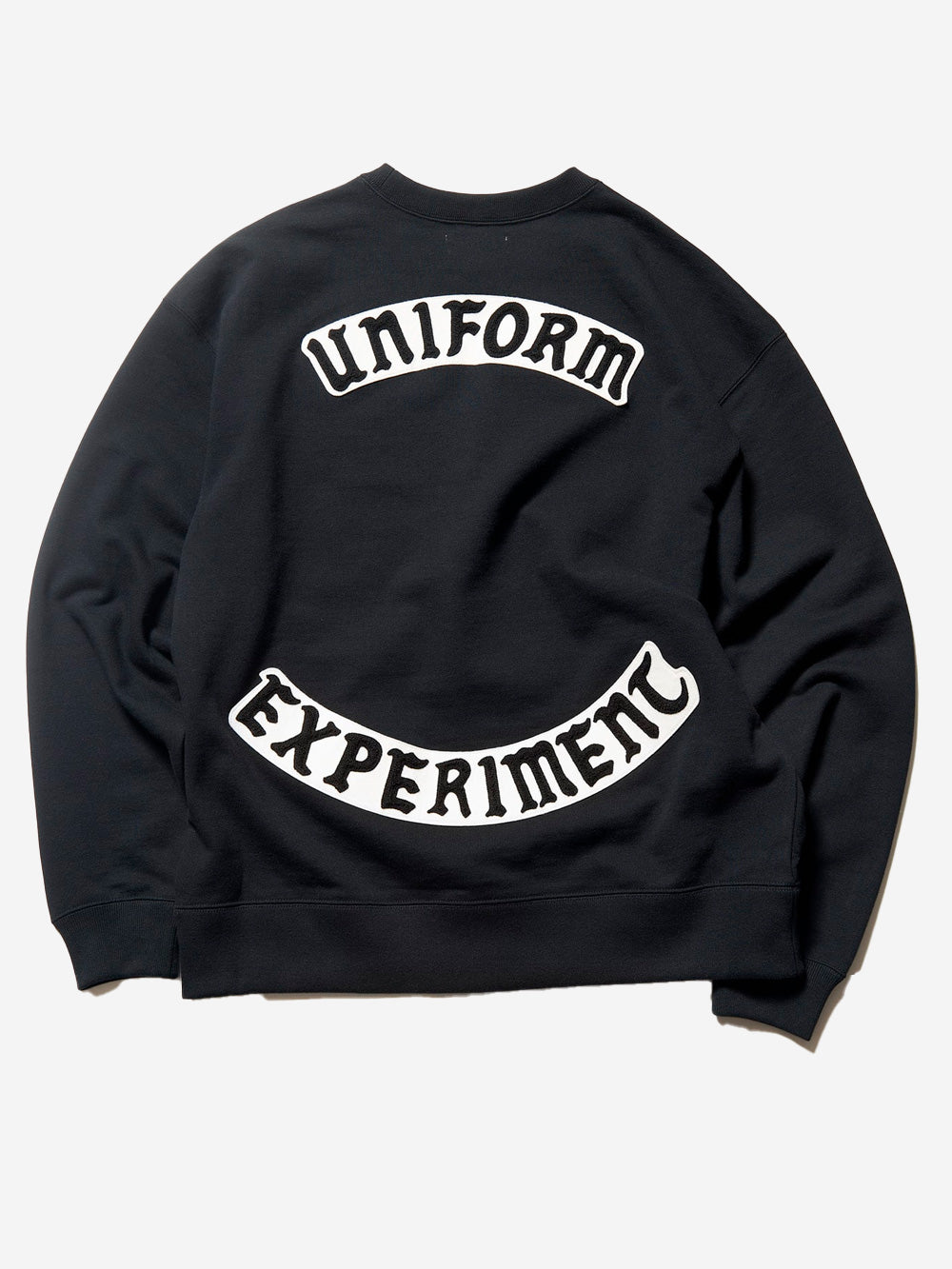 UNIFORM EXPERIMENT Felpa girocollo nera con logo Nero Urbanstaroma