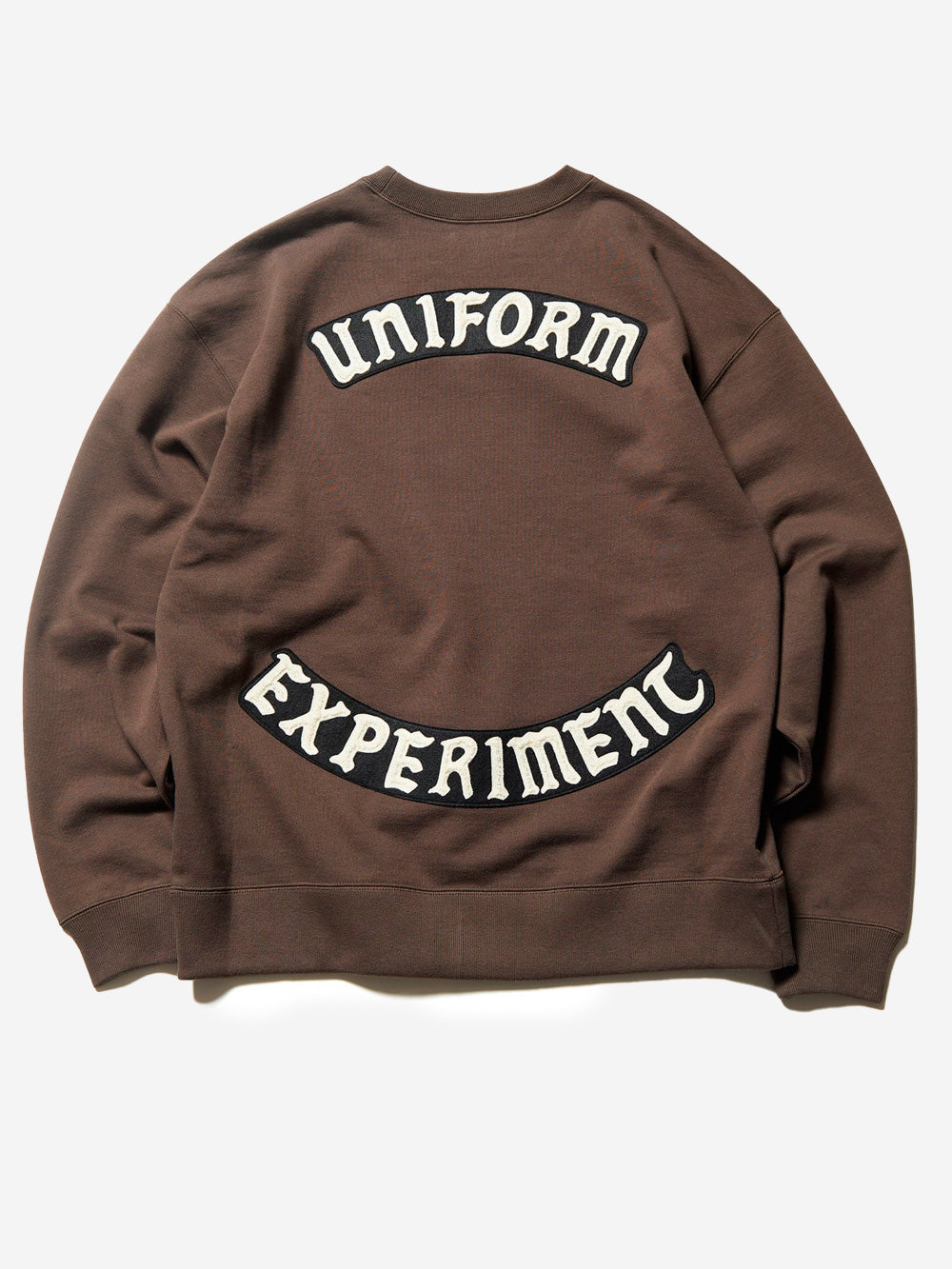 UNIFORM EXPERIMENT Felpa girocollo marrone con logo Marrone Urbanstaroma