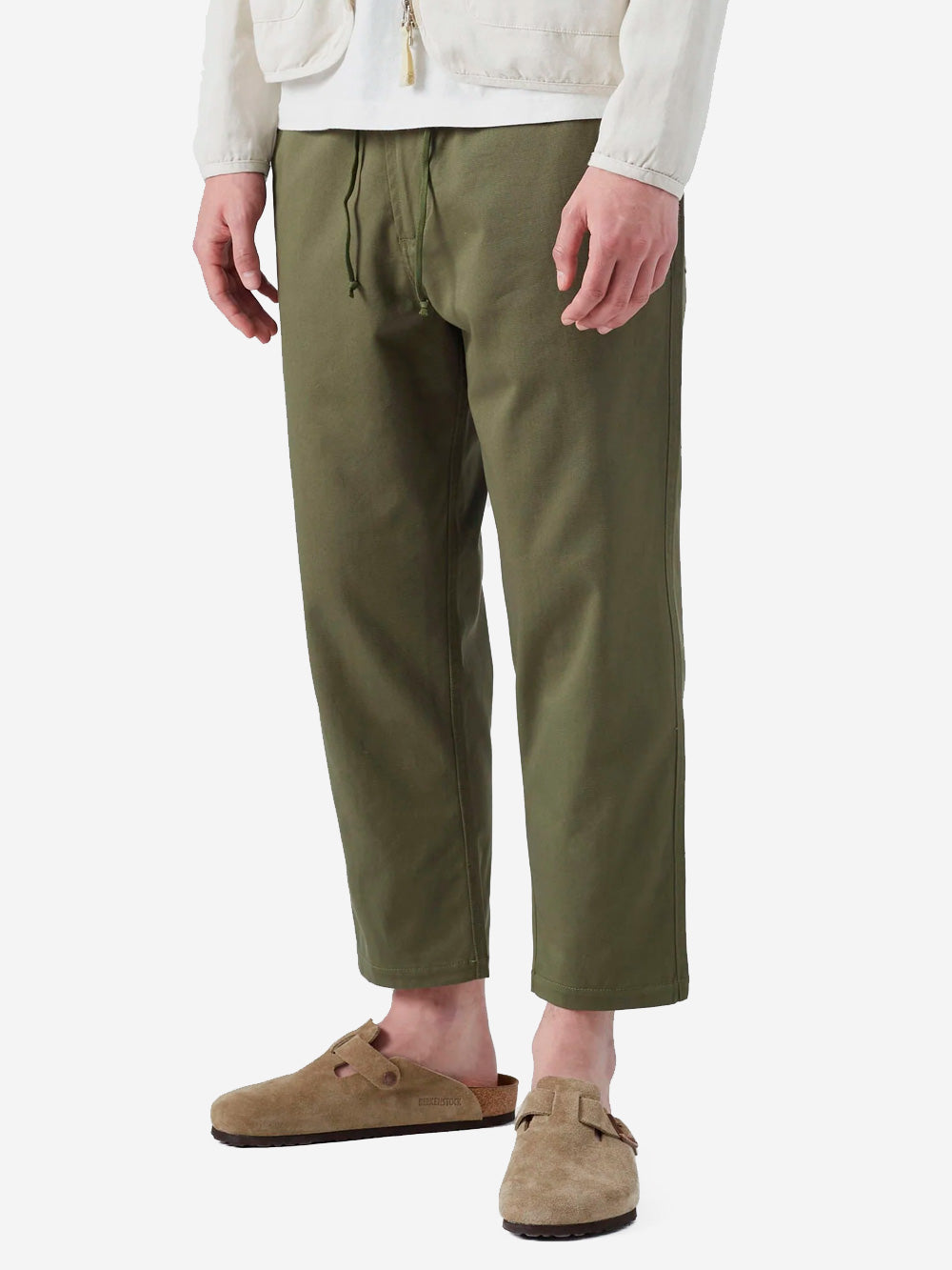 UNIVERSAL WORKS Hi Water pantaloni twill verdi Oliva Urbanstaroma