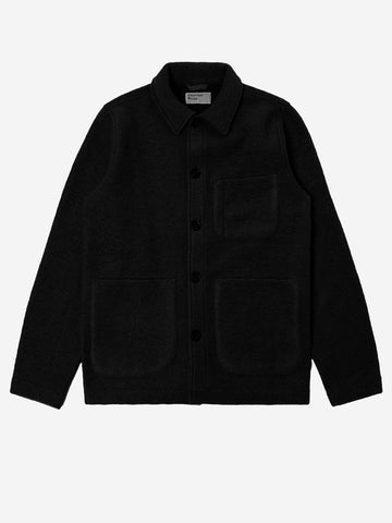 Field Wollfleecejacke schwarz