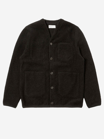 UNIVERSAL WORKS Cardigan fleece nero Nero