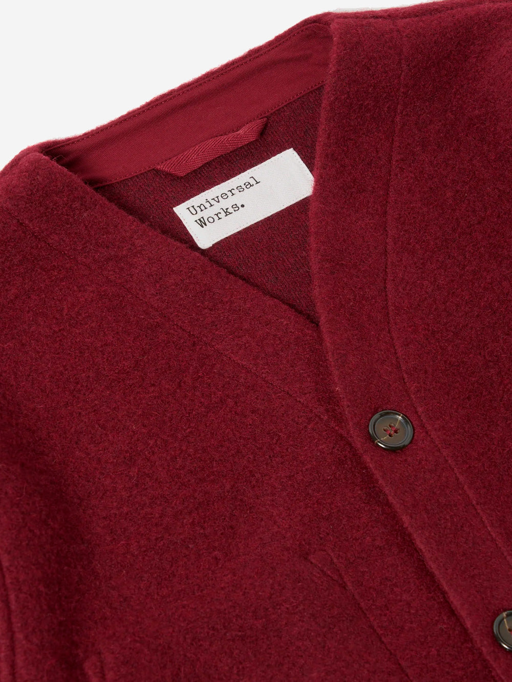 UNIVERSAL WORKS Cardigan fleece rosso Rosso Urbanstaroma