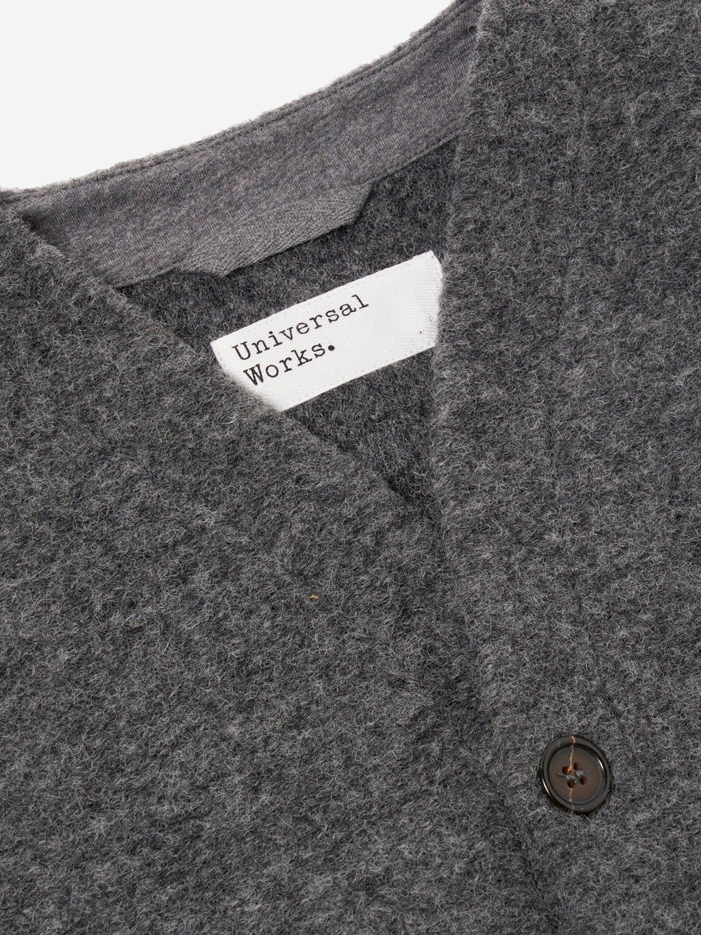 UNIVERSAL WORKS Cardigan fleece grigio melange Grigio Urbanstaroma