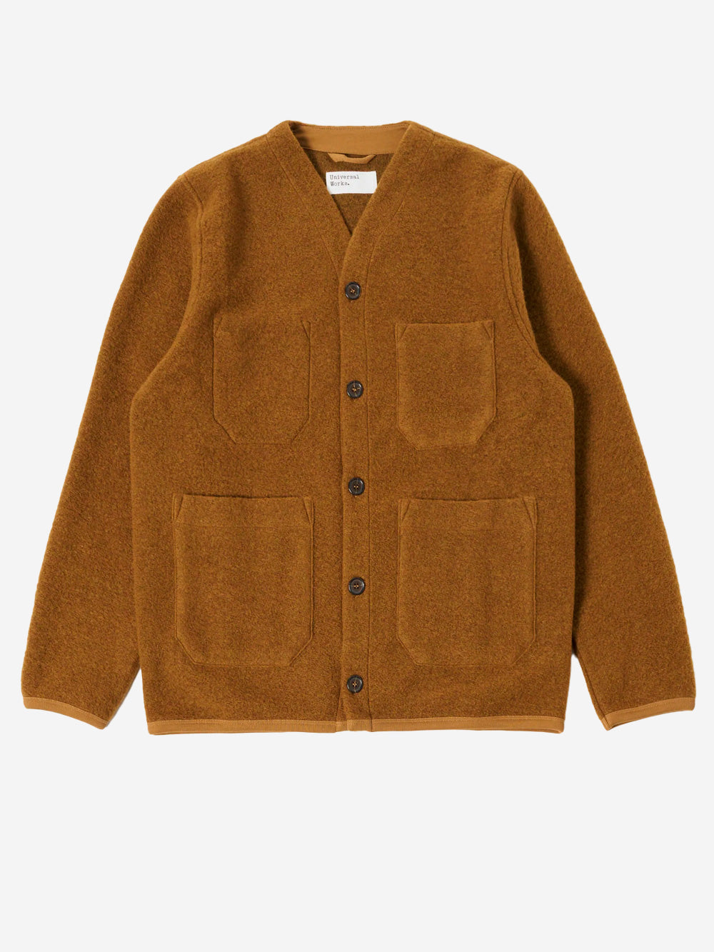 UNIVERSAL WORKS Cardigan fleece senape Senape Urbanstaroma