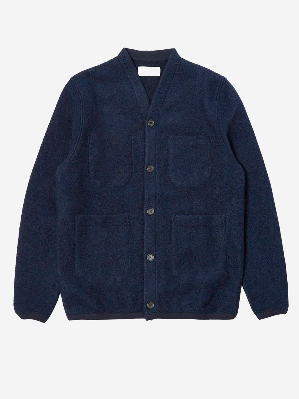 UNIVERSAL WORKS Cardigan fleece navy Navy Urbanstaroma