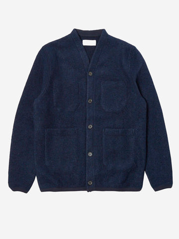 UNIVERSAL WORKS Cardigan fleece navy Navy