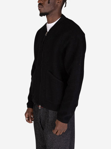 Zipper bomber fleece black