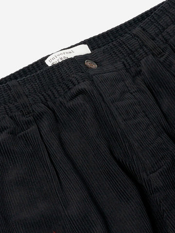 Pleated Track pantaloni neri