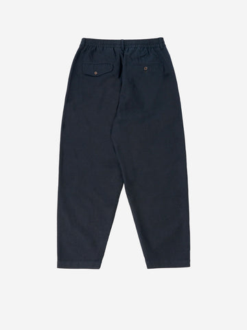 UNIVERSAL WORKS Pantaloni track pleated blu navy Navy