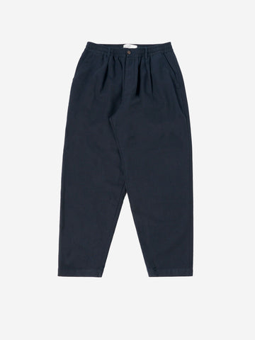 Pantaloni track pleated blu navy