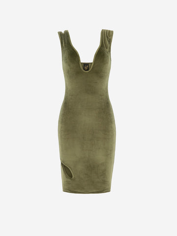 VANITY NAP Abito verde cut-out Verde