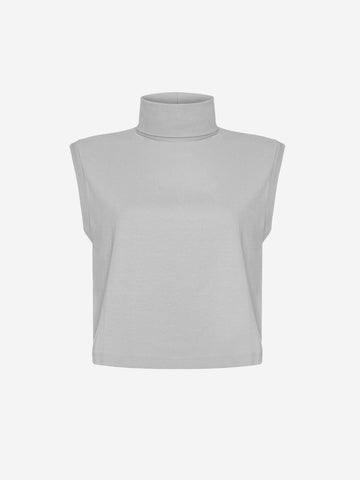 VANITY NAP Top grigio collo alto senza maniche Grigio