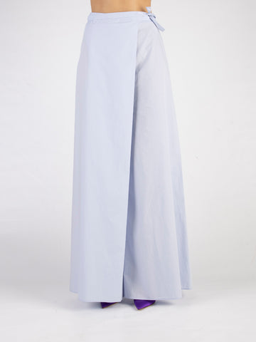 Pantaloni in cotone flared