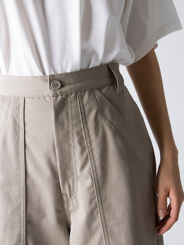 Pantaloni flared in twill di cotone