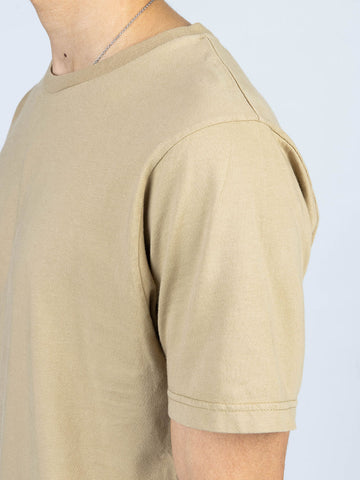 T-shirt in cotone organico beige