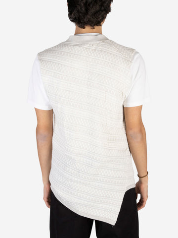 Gilet in maglia asimmetrico