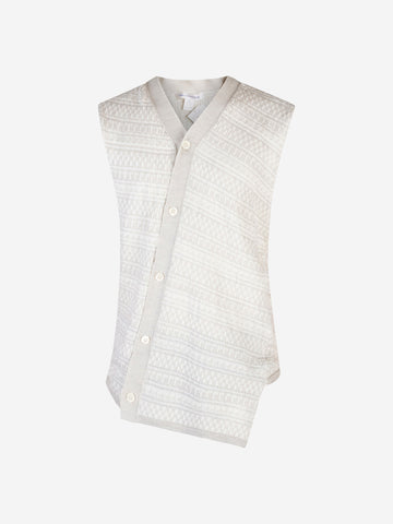 Gilet in maglia asimmetrico