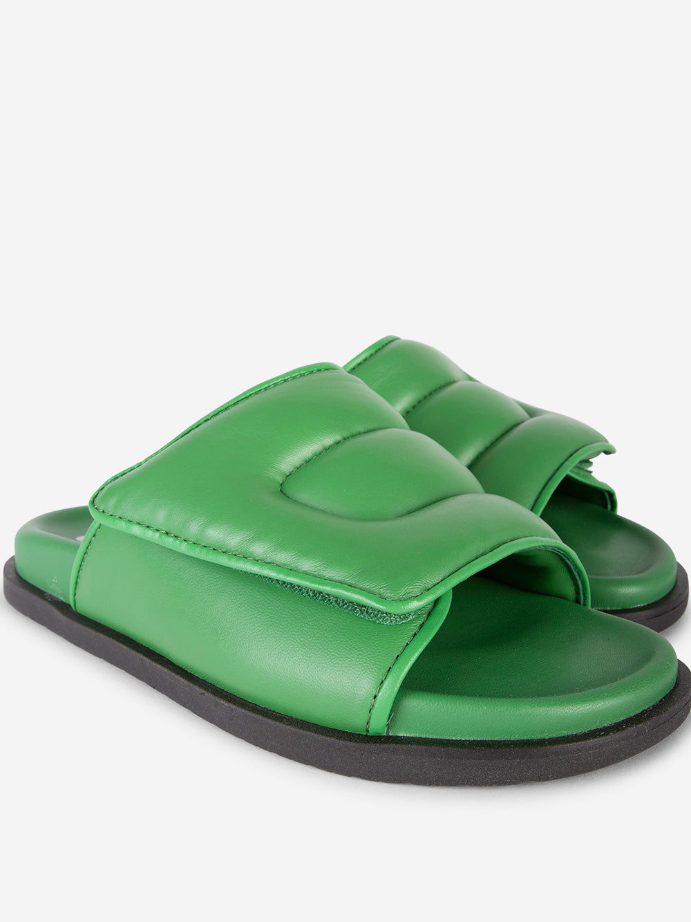 COPENHAGEN CPH834 Slipper in pelle Verde Urbanstaroma