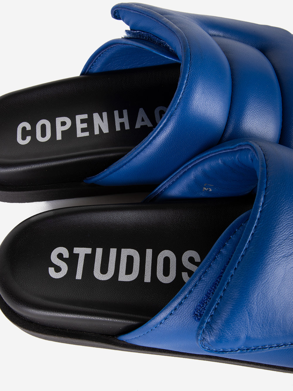 COPENHAGEN CPH834 Slipper in pelle Blu Urbanstaroma