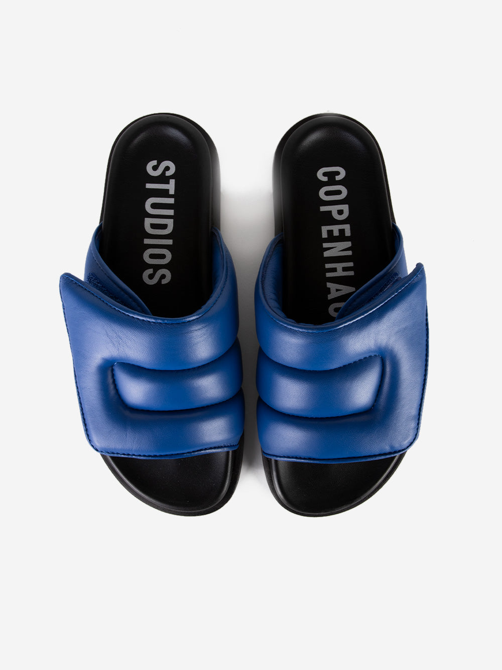 COPENHAGEN CPH834 Slipper in pelle Blu Urbanstaroma