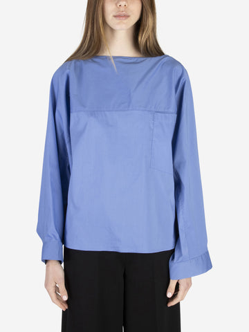 Light blue poplin blouse