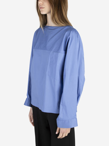 Light blue poplin blouse