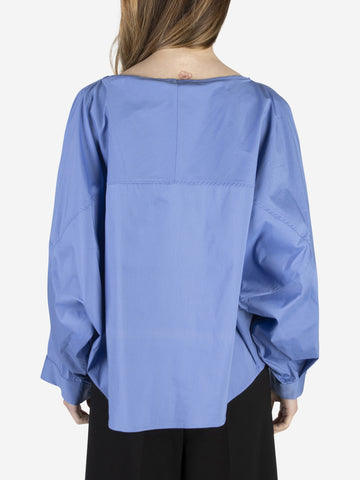 Light blue poplin blouse