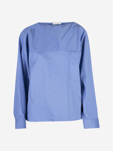 Light blue poplin blouse