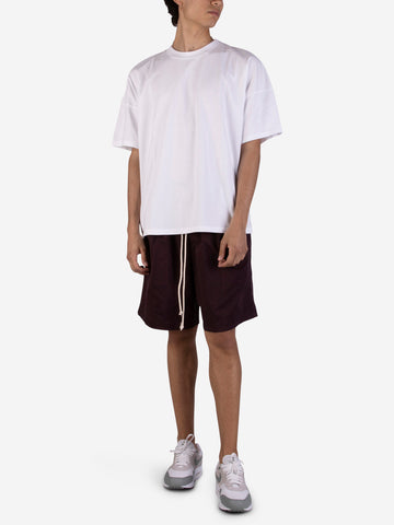 Shorts bermuda in cotone bordeaux