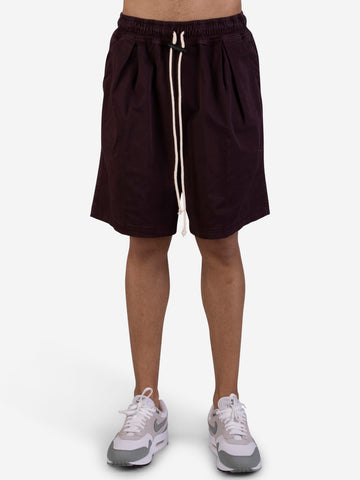 Shorts bermuda in cotone bordeaux