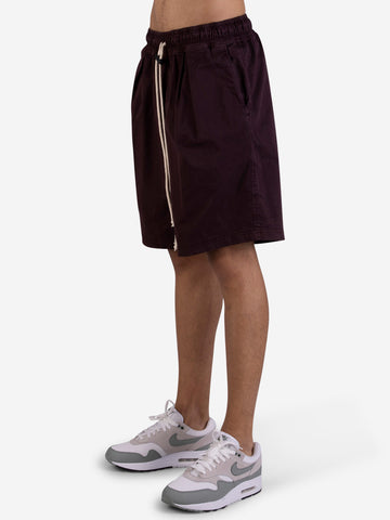 Shorts bermuda in cotone bordeaux