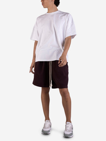 Shorts bermuda in cotone bordeaux