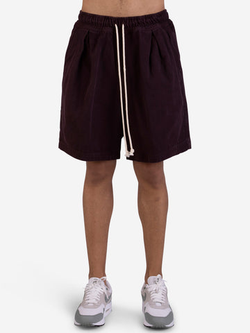 Shorts bermuda in cotone bordeaux